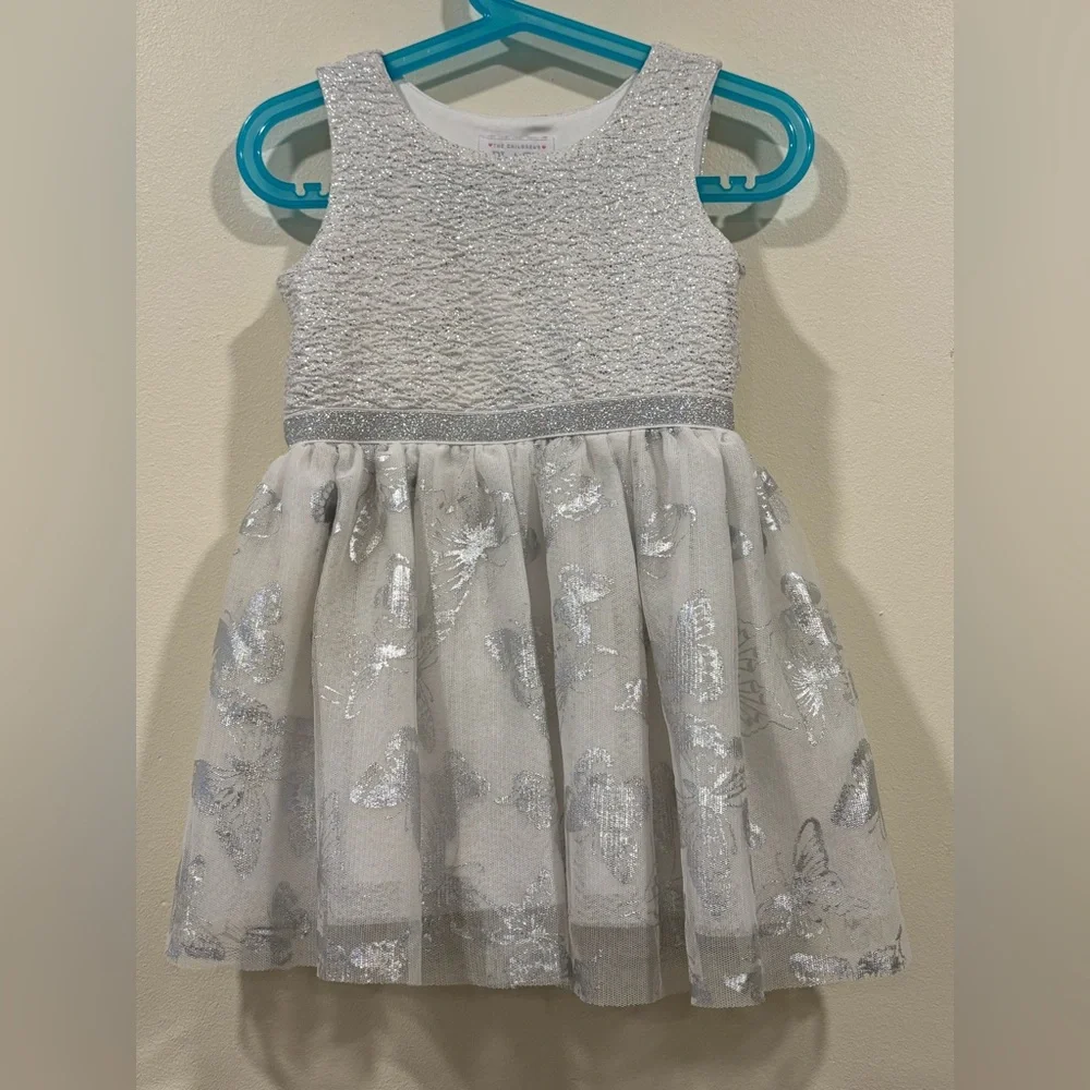 The‎ Children's Place Silver Glitter Kids Dress 3T